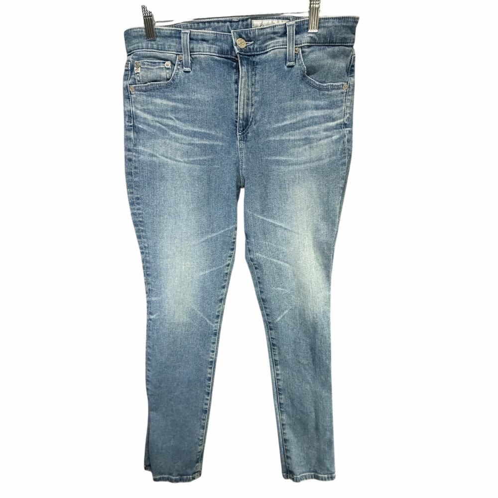 Adriano‎ Goldschmied The Mari Jeans 32 Blue AG-ED Denim High Rise Slim Straight